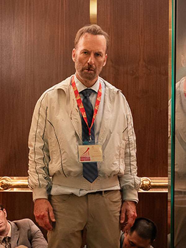 Bob Odenkirk Nobody 2 White Bomber Jacket