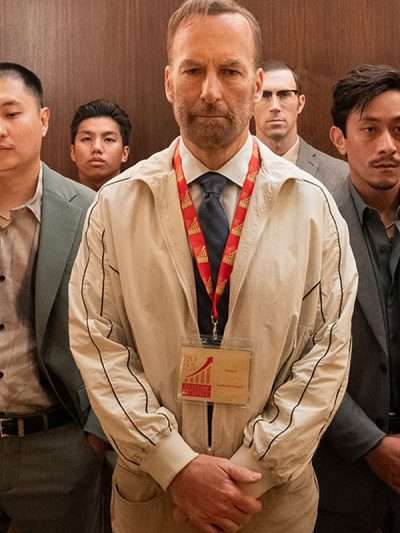 Bob Odenkirk Nobody 2 White Bomber Jacket