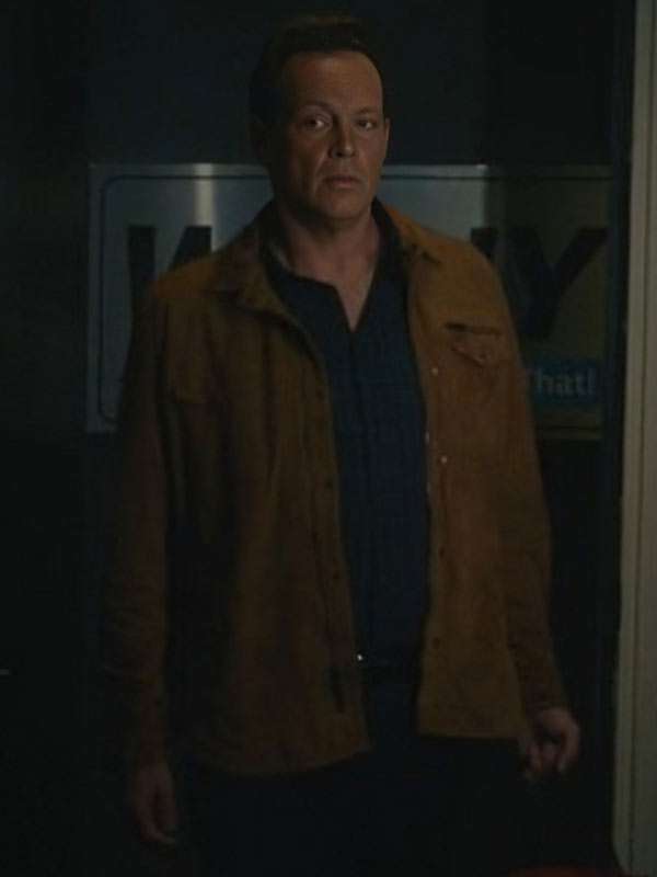 Vince Vaughn Nonnas 2025 Brown Jacket