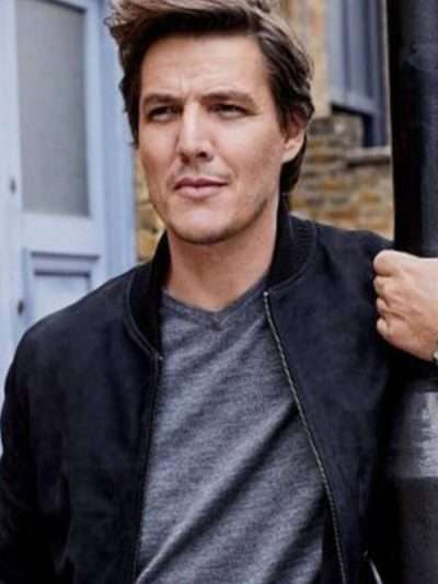 Pedro Pascal Black Suede Bomber Jacket
