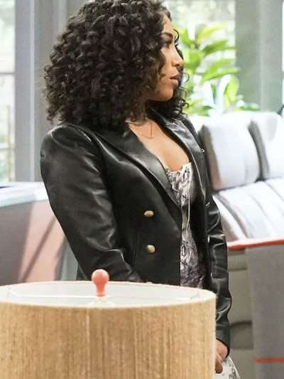 Adriyan Rae Poppas House Leather Blazer