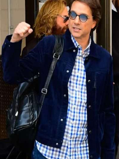 Ralph Macchio Blue Corduroy Jacket