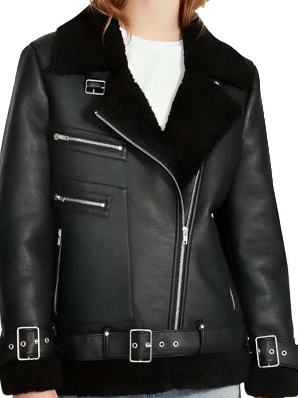Real Housewives of Orange County Gina Kirschenheiter Shearling Leather Jacket