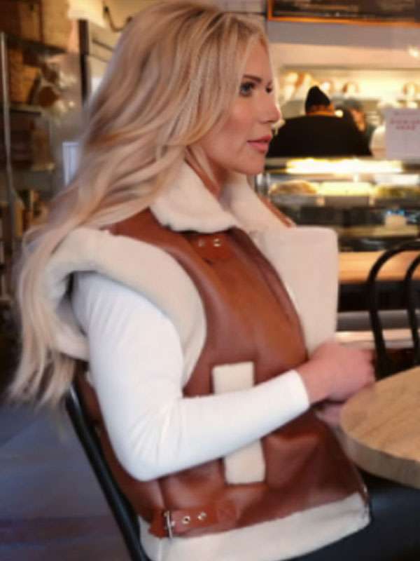 Real Housewives of Orange County Jennifer Pedranti Brown Leather Vest