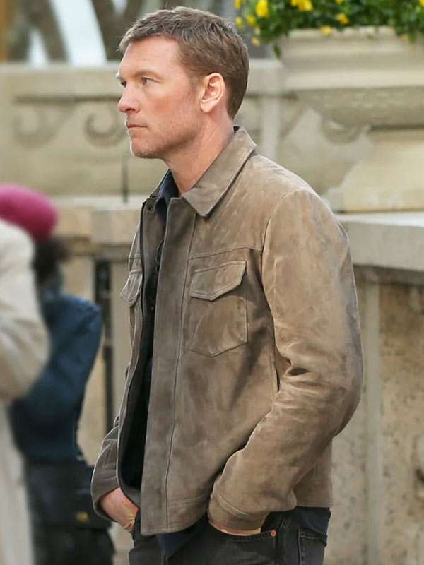 Sam Worthington Relay 2025 Suede Leather Jacket