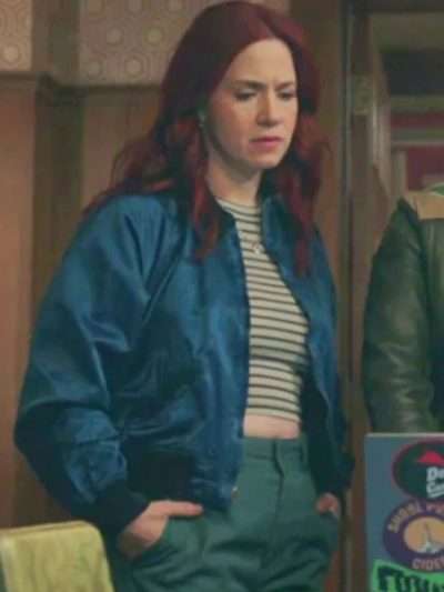 Alice Wetterlund Resident Alien S04 Satin Bomber Jacket