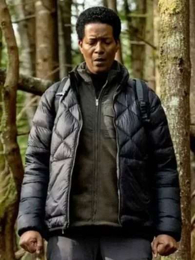 Resident Alien 2025 Sheriff Mike Thompson Black Quilted Puffer Jacket