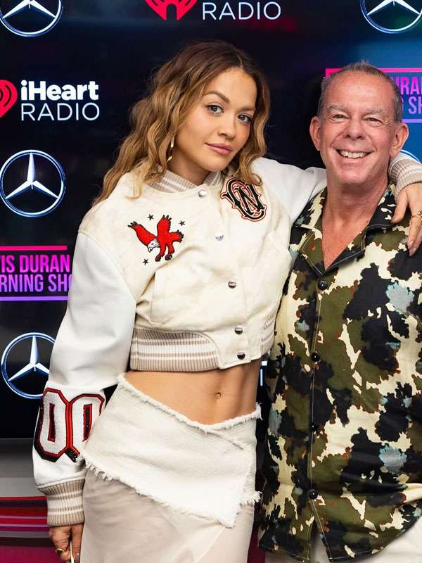 Rita Ora Elvis Duran Show 2025 Varsity Jacket