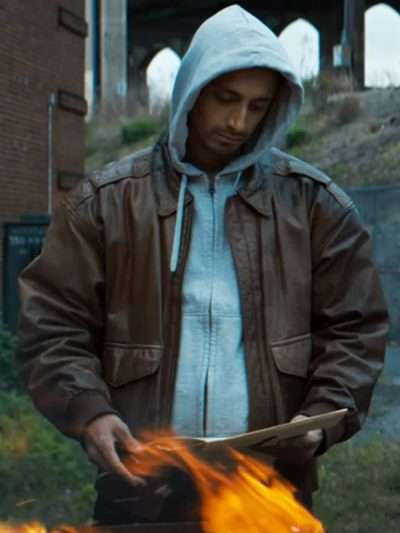 Riz Ahmed Relay 2025 Tom Brown Bomber Jacket