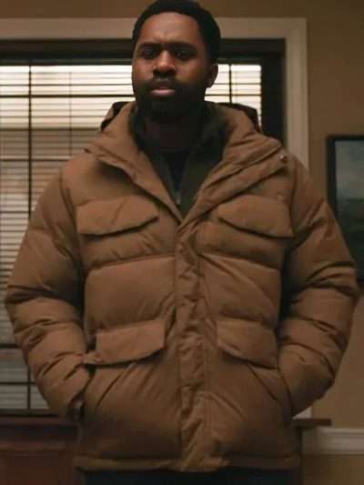 TV Series Elsbeth 2025 Joshua Echebiri Brown Hooded Jacket