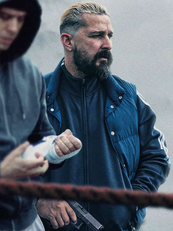 Shia LaBeouf Salvable 2025 Blue Vest