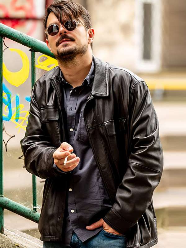 Movie Screw Mickiewicz Dawid Ogrodnik Black Leather Jacket