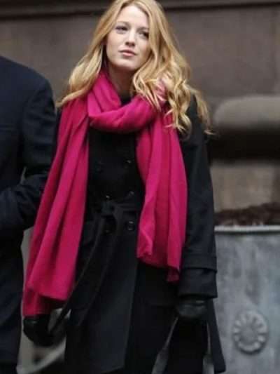 Gossip Girl Serena Van Der Woodsen Black Wool Coat