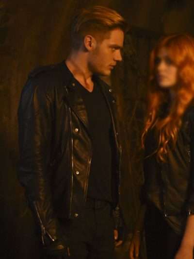Shadowhunters S01 Jace Wayland Black Leather Jacket