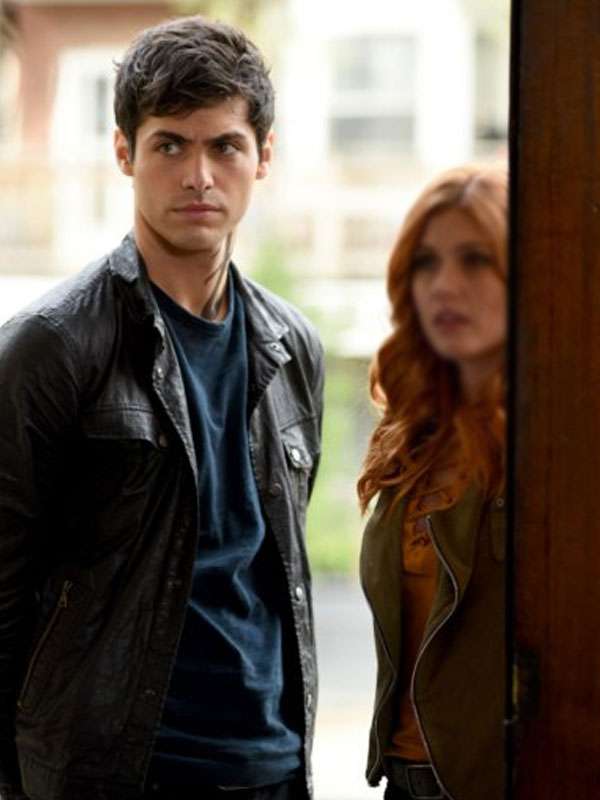 TV Series Shadowhunters Matthew Daddario Black Leather Jacket