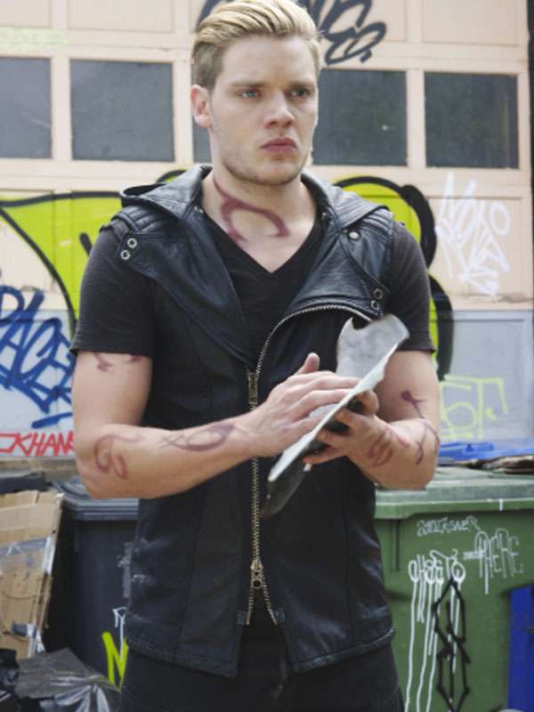 Jace Wayland Shadowhunters Black Leather Vest