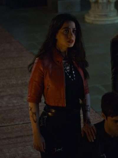 Shadowhunters S03 Isabelle Lightwood Red Cropped Jacket