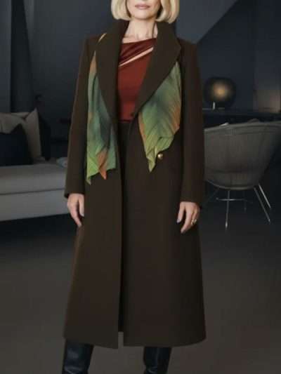Shop Hannah Waddingham The Woman in Cabin 10 Wool Coat