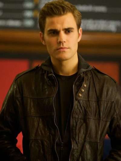 The Vampire Diaries S01 Paul Wesley Black Leather Jacket