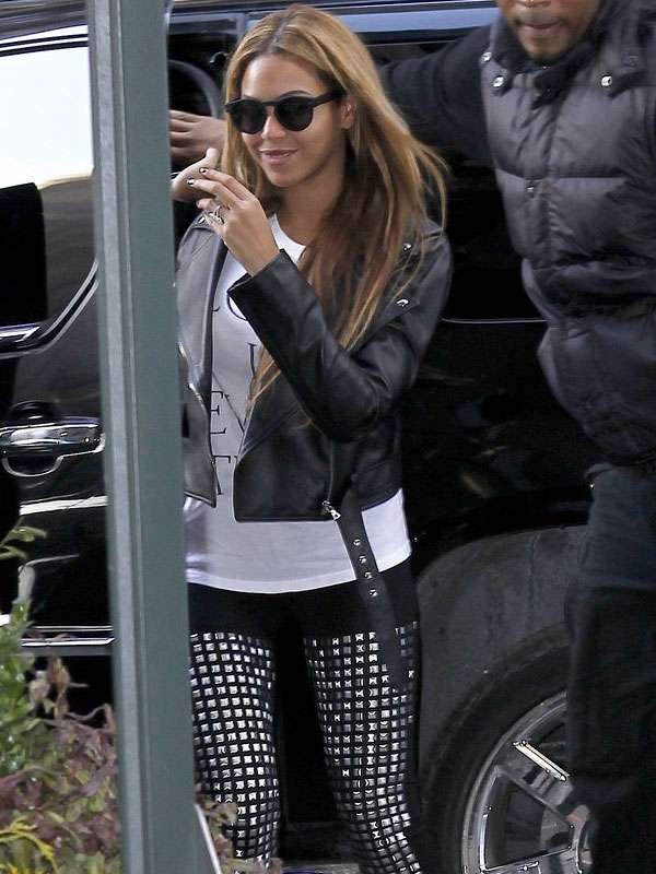 Street Style Beyonce Biker Leather Jacket