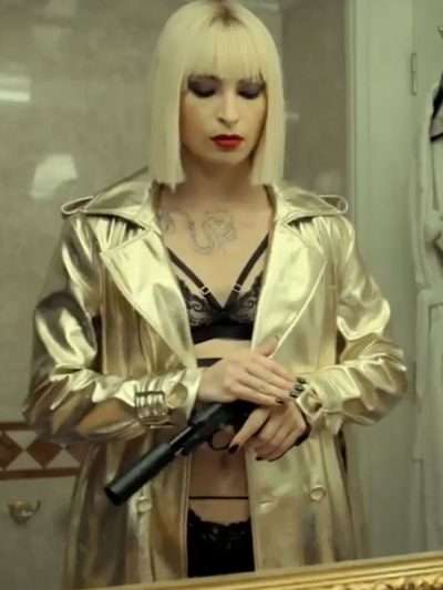 Shop Irina Artenii Subteran Golden Trench Coat