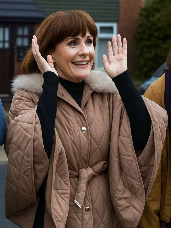 Louise Brealey Such Brave Girls Quilted Cape Jacket