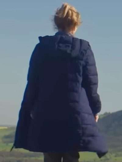 The Travellers Susie Porter Blue Puffer Coat