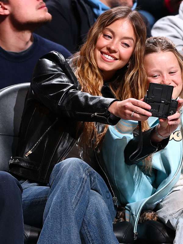 Sydney Sweeney NYC Black Leather Jacket
