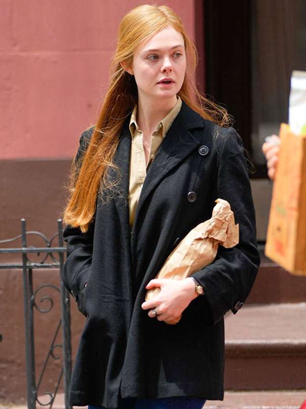 Elle Fanning A Complete Unknown Black Coat