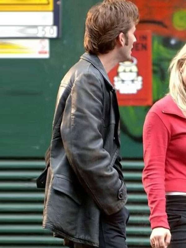 David Tennant Doctor Who Leather Peacoat