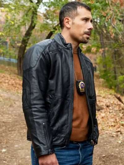 Joe Velasco Law and Order SVU S26 Black Leather Jacket