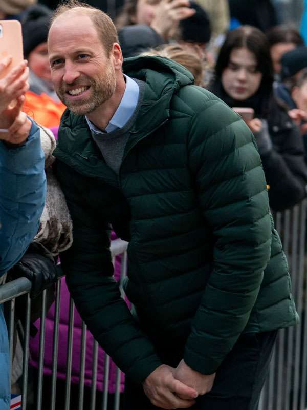 Prince William Tallinn Green Puffer Jacket