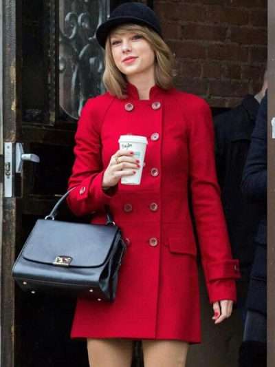 American Singer Taylor Swift Red Wool Coat