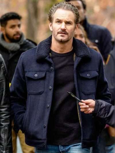Law and Order SVU S26 Kevin Kane Blue Shearling Jacket