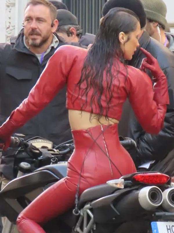 The Beauty S01 Bella Hadid Red Leather Jacket