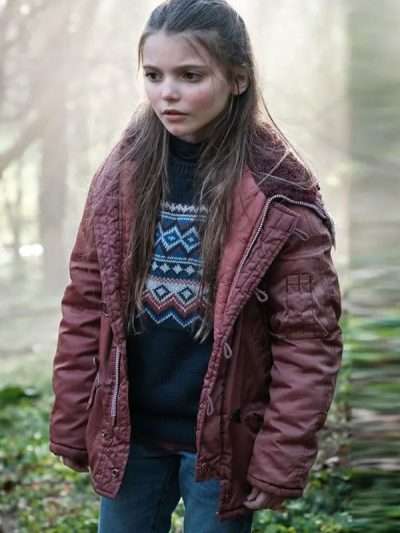 Isabella Astbury The Crow Girl Maroon Jacket