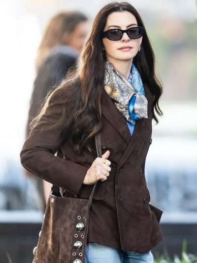 The Devil Wears Prada 2 Andy Sachs Brown Leather Blazer