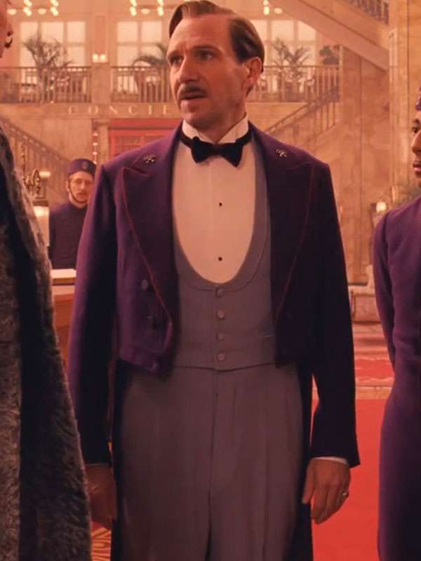 The Grand Budapest Hotel Movie Ralph Fiennes Purple Tailcoat