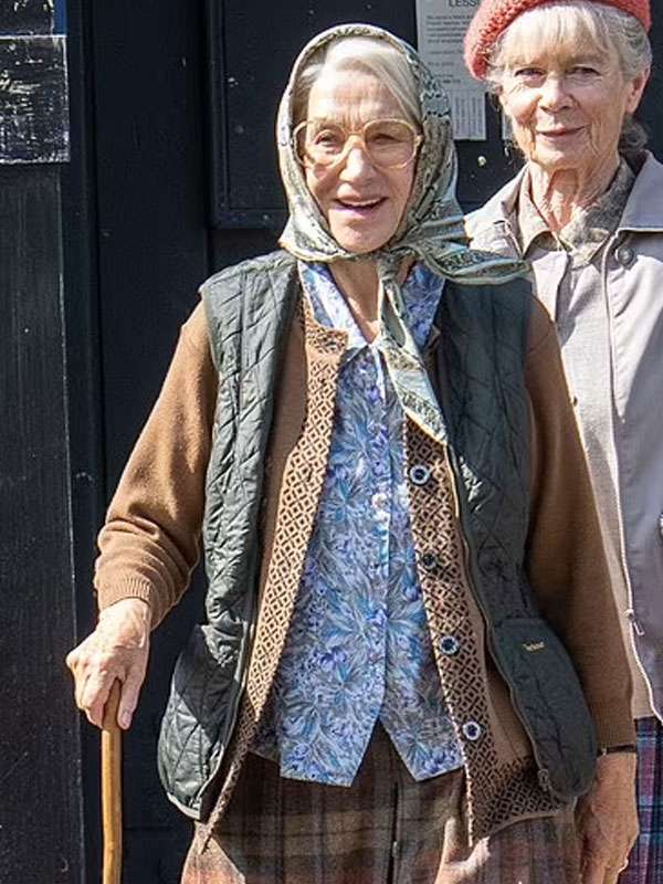 The Thursday Murder Club 2025 Helen Mirren Grey Vest