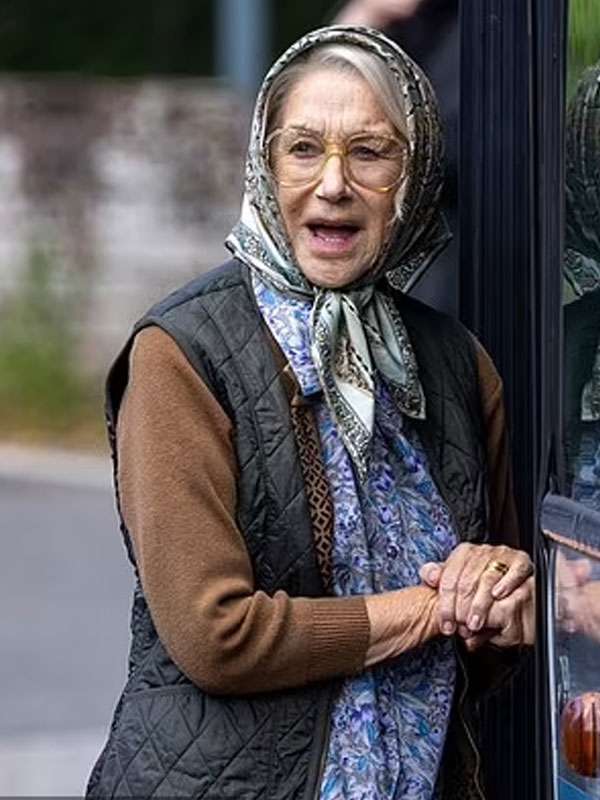 The Thursday Murder Club 2025 Helen Mirren Quilted Vest