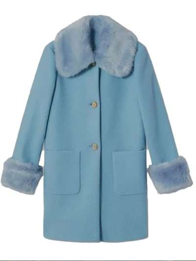 Too Much S01 Megan Stalter Blue Fur Coat