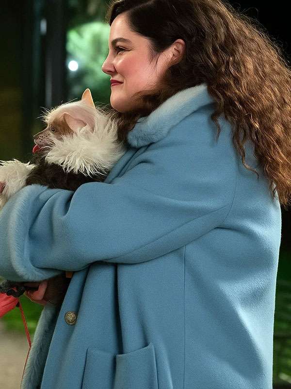 Too Much Megan Stalter Blue Fur Coat