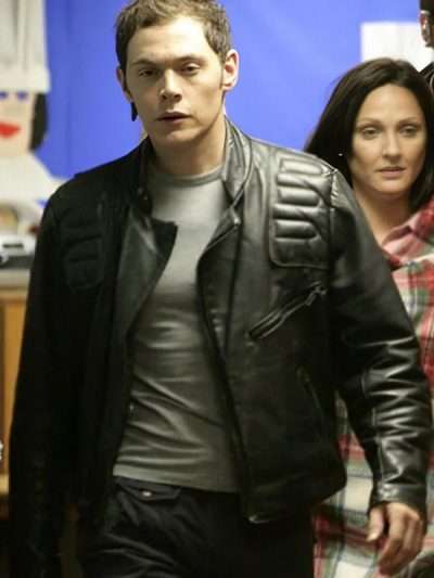 Burn Gorman Torchwood S02 Black Leather Jacket