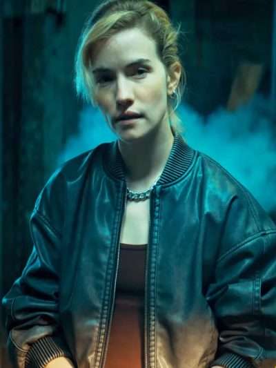 Relay 2025 Willa Fitzgerald Black Bomber Jacket
