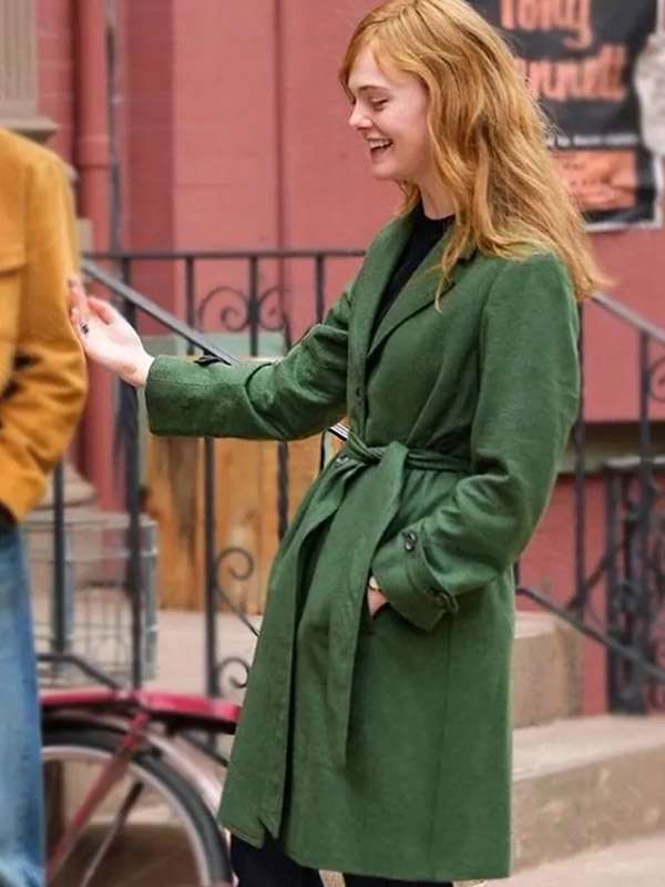 A Complete Unknown 2024 Sylvie Russo Green Wool Coat
