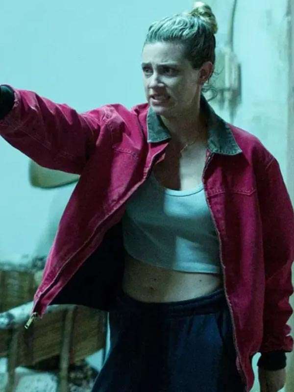 Lili Reinhart American Sweatshop 2025 Red Jacket
