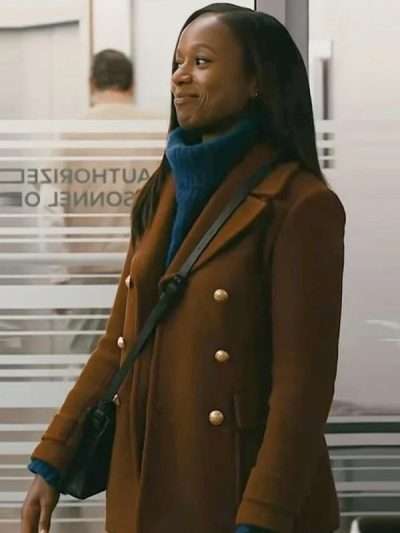 Naomi Howard Chicago Med S10 Brown Peacoat