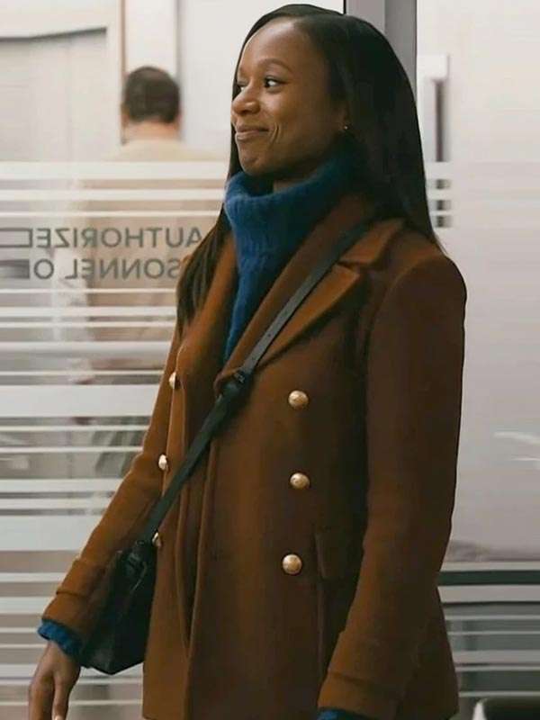 Naomi Howard Chicago Med S10 Brown Peacoat
