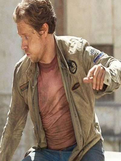 Atomic Alfie Allen Brown Suede Leather Jacket