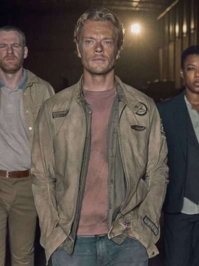 Alfie Allen Atomic Suede Leather Jacket